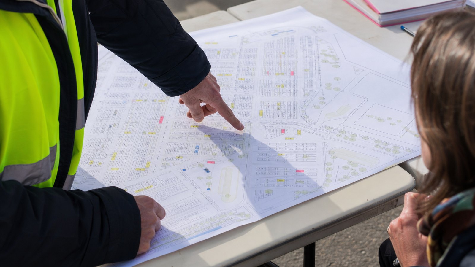 Plan de placement des stands d'un marché